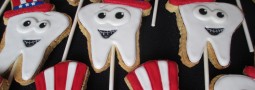 Uncle Sam patriotic teeth cookie pops