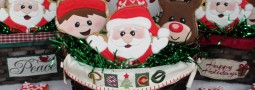 Santa Claus and helpers cookie pops basket