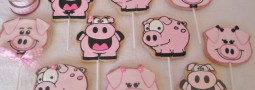 Pig cookie pops